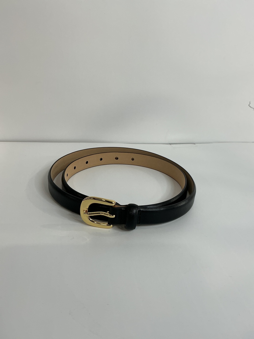 Sofia European Leather Skinny Belt